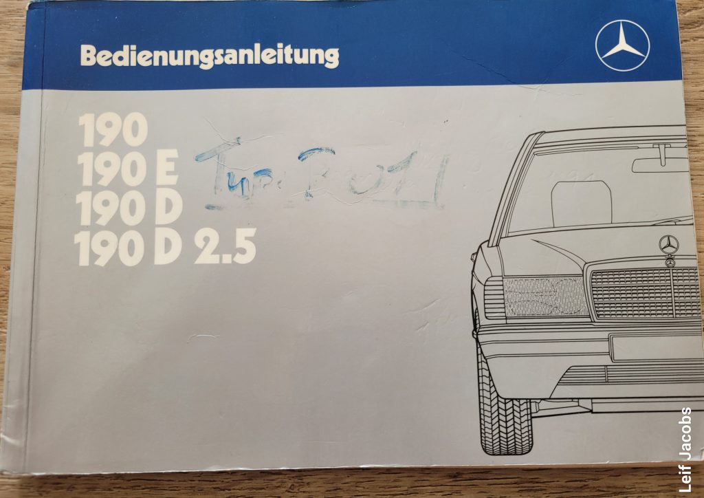 Bedienungsanleitung Mercedes Benz 190 zu verkaufen